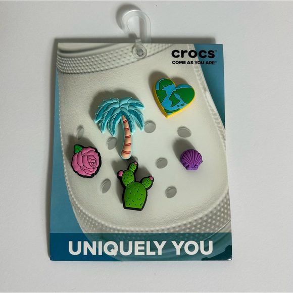 NWT Crocs Tropical Luv Jibitz 5 Pack - Picture 2 of 4